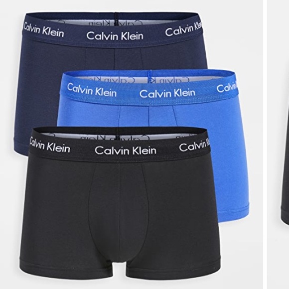 NEW Calvin Klein Underwear Cotton Stretch 3-Pack Low Rise trunks Size:XL - Picture 1 of 4